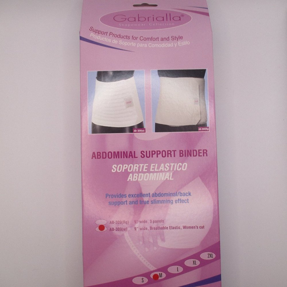 GABRIALLA 9” Wide Breathable Abdominal Back Support Binder for Women AB-309W